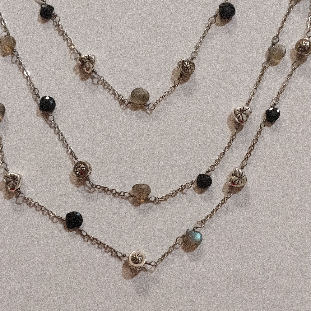 Brighton Silver & Black  Layered Necklace